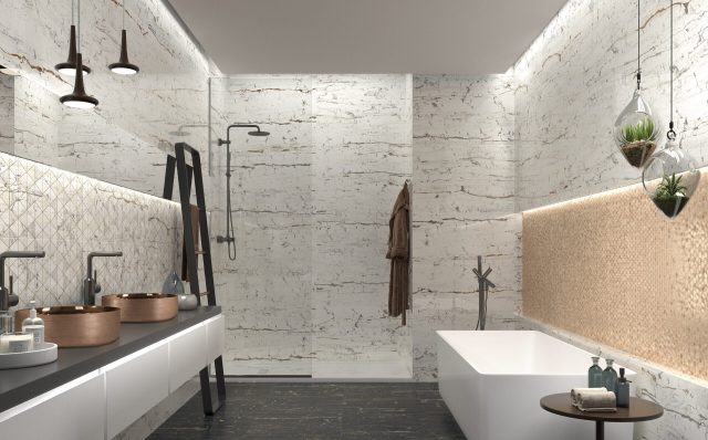 baño azulejos imitación marmol
