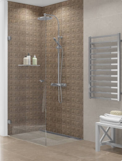 Baño azulejos relieve