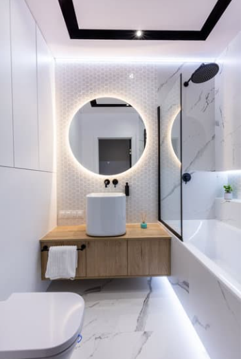 Baño pequeño blanco